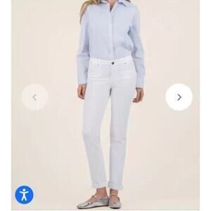 KUT from the Kloth Catherine Corduroy Boyfriend Pants Size 18 Pearl NWOT